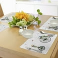 thumbnail image 4 of Ambesonne Bicycle Place Mats Set of 4, Flying Birds Flowers, Standard Size, Multicolor, 4 of 6
