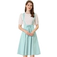 thumbnail image 1 of INSPIRE CHIC Vestido General De Cintura Elástica Con Tirantes Y Tirantes Para Mujer Verde claro XL, 1 of 5