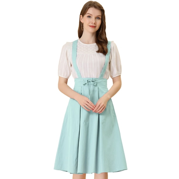 INSPIRE CHIC Vestido General De Cintura Elástica Con Tirantes Y Tirantes Para Mujer Verde claro XL