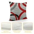 thumbnail image 4 of ONETECH Abstract Circles Pillow Covers Red Black White Geometric Modern Pattern Pillow Cases for Kids Teens Adults Simple Cool Style Soft Cushion Covers for Office Couch Chairs, 4 of 5