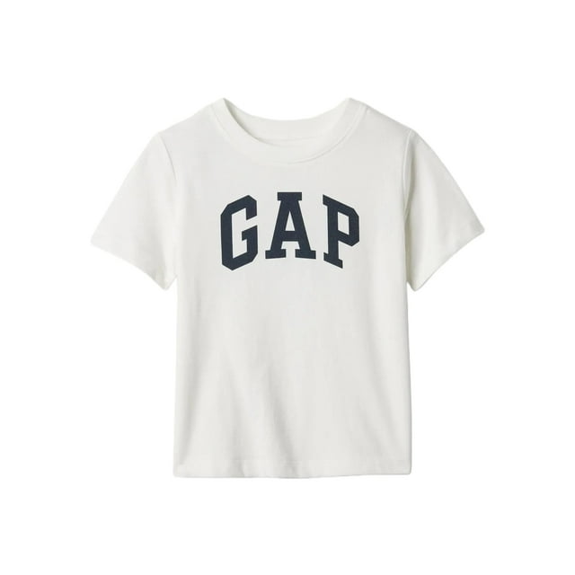 Camiseta para bebés con logo GAP, manga corta, color blanco roto, 12-18 m
