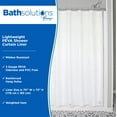 thumbnail image 3 of Kenney Lightweight PEVA Shower Curtain Liner, 70" W x 72" H, White, 3 of 7