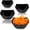 Black, variant on PLASTICPRO 8 Oz Disposable Serving Bowls Clear Plastic Square Snack Bowls, 4-Pack
