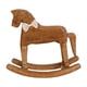 thumbnail image 1 of Caballo mecedor de madera para decoración de mesa, decoración del hogar, figura rústica de caballo mecedor para armario, estante de sala de estar, 1 of 9