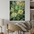 thumbnail image 2 of Designart "Green Succulents Flowers peaceful Succulents VIII" Floral & Botanical Print on Natural Pine Wood, 2 of 5