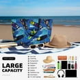 thumbnail image 5 of Wukai Hawaiian Style Print Zipper Bag,large Beach Tote Bag,Waterproof Sandproof Bag,Grocery and Picnic Tote Travel Bag, 5 of 5