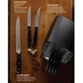 thumbnail image 4 of Sabatier Self-Sharpening 12-Piece Forged Triple Rivet Knife Block Set with Edgekeeper Technology Black, 4 of 11