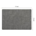 thumbnail image 4 of REGALWOVEN Set of 6 Faux Leather Placemats, Placemats for Kitchen Dining Table Decor, Heat Resistant Table Placemats Wipeable Place Mat Dark Gray 17*12in, 4 of 7