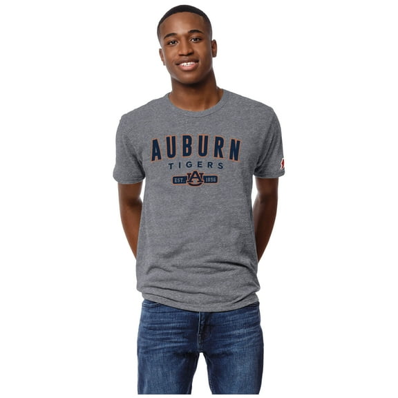 Men's League Collegiate Wear Heather Gray Auburn Tigers Victory Falls Tri-Blend T-Shirt