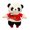 Black red, variant on BQBQERT Realistic Panda Plushes Toy Cuddle Cushions for Kids and Adults Comforting Companions