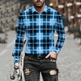 thumbnail image 6 of LIaqionyy Men Plaid Shirts Button down Long Sleeve Collared Christmas Shirt Casual Work Business Tops, 6 of 7