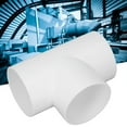 thumbnail image 4 of 3 Way Duct Connector, Small Size Smoothly Interior PVC Pipe Fitting  For Dryer Vent Cover 6in, 4 of 8