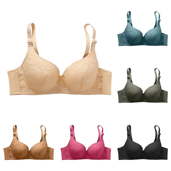 Antinious Women Lace Underwire ing Breathable Soft Comfortable Everyday Bras