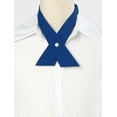 thumbnail image 2 of INSPIRE CHIC Unisex School Uniform Solid Adjustable Button Criss-Cross Bow Tie Blue One Size, 2 of 6