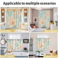 thumbnail image 6 of Coastal Turquoise Kitchen Curtains 63 Inch Length, Ocean Coral Starfish Shell Modern Sea Grommet Top Bedroom Living Room Curtains, Light Filtering Cafe Curtain Drapes 2 Panels Set 104''x63'', 6 of 9