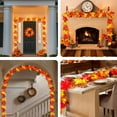 thumbnail image 6 of 9FT Fall Decorations for Home Large Leaves Fall Garland with Lights Plug in 50 Bulbs Connectable Thanksgiving Garland String Lights for Outdoor Indoor Harvest Fireplace Fall Decor (2 Packs), 6 of 7