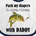 thumbnail image 4 of Inktastic Pack My Diapers, I'm Going Fishing with Daddy Boys or Girls Baby Bib, 4 of 4