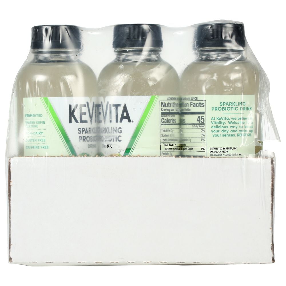 Kevita Organic Mojita Lime Mint Coconut, Non-GMO Sparkling Probiotic ...