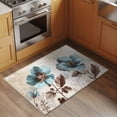 thumbnail image 3 of Spring Floral Vintage Area Rugs 2x3 for Living Room, Retro Teal Tulips Botanical Summer Non Slip Washable Rug Runner, Low Pile Indoor Floor Carpet Mat Bathroom Rugs for Bedroom, Kids Room, 3 of 9