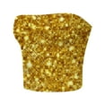 thumbnail image 4 of Byworldtasic Women's Sparkly Strapless Crop Top Glitter Sequin Tube Party Clubwear Top, 4 of 6