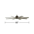 thumbnail image 7 of 60" Possini Euro Design Defender Industrial Rustic Indoor Outdoor Ceiling Fan Remote Oil Rubbed Bronze Weathered Oak Damp Rated Patio, 7 of 7