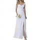 thumbnail image 5 of Vestido de noche de gasa sin mangas con cuello redondo, vestido de dama de honor de cintura delgada, vestido de Temperamnet sólido, vestido de fiesta de graduación, 5 of 5