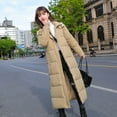 thumbnail image 1 of Chaqueta de algodón de plumón para mujer, chaqueta de algodón hasta la rodilla, chaqueta de algodón ajustada, chaqueta exterior larga y gruesa, 1 of 6