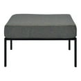thumbnail image 2 of Benjara Rain 29 Inch Outdoor Patio Ottoman, Waterproof Polypropylene, Smooth Gray, 2 of 5