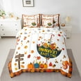 thumbnail image 2 of YST Happy Thanksgiving Comforter Set Queen Size 7 Piece, Fall Harvest Pumpkin Bed In A Bag, Maple Autumn Leaves Comforter With Sheet Set, Boys Rustic Farmhouse Bedding Set For All Season, 2 of 5