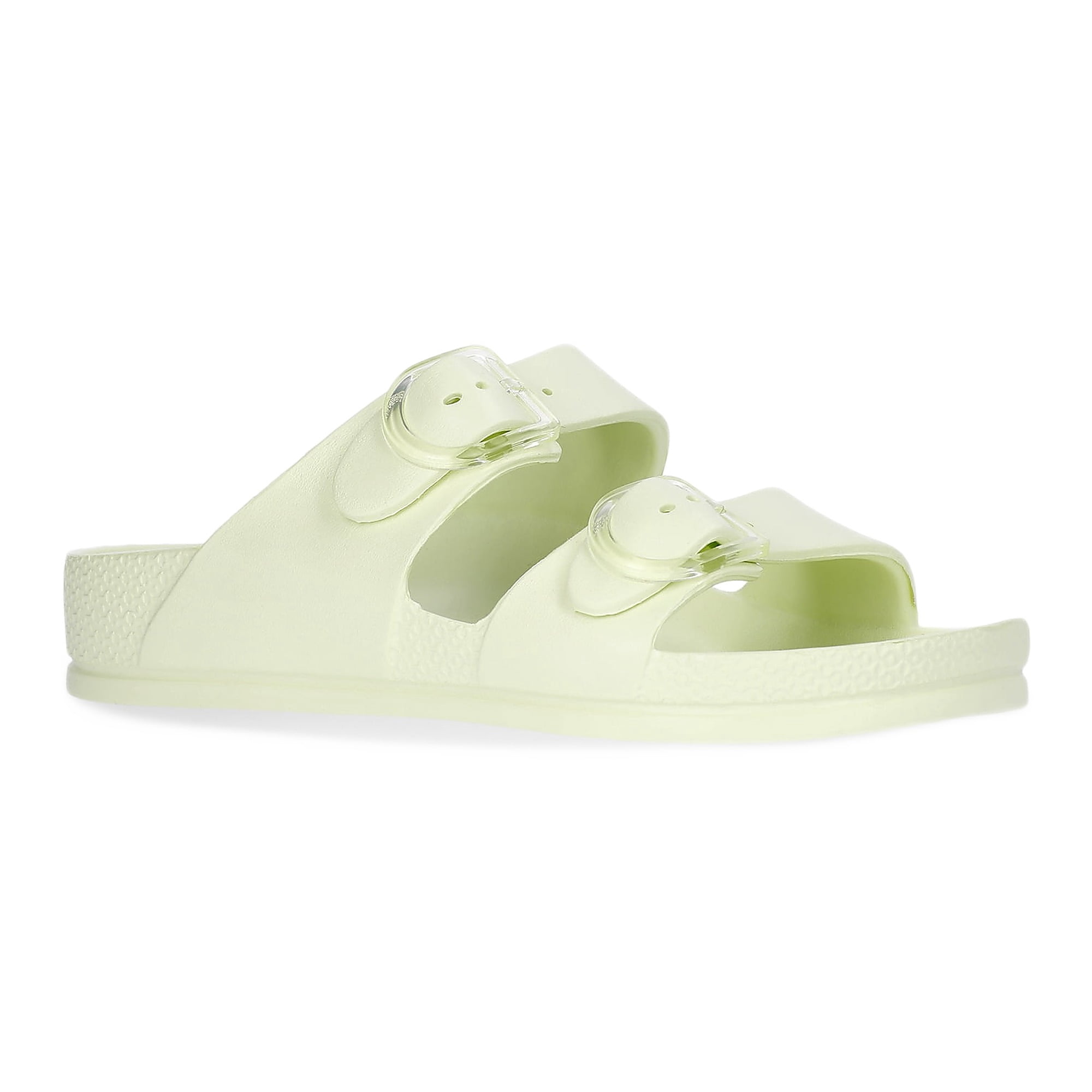 Time and Tru Women's Double Buckle EVA Slide Sandals