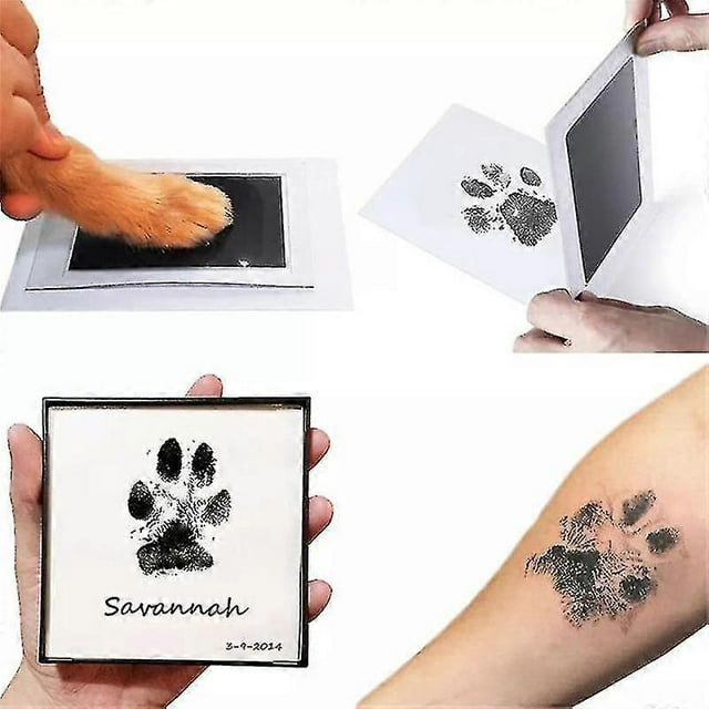 Kit de almohadilla de tinta no tóxica para huellas de manos, sin contacto con la piel, sin tinta para huellas de patas de perro