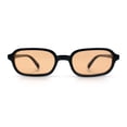 thumbnail image 5 of Gentlemans Hipster Oval Rectangle Horned Fashion Hustler Sunglasses Black - Orange, 5 of 8