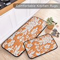 thumbnail image 5 of 2-Piece Kitchen Mat Set Non Slip Washable Floor Mats Decorative Rugs for Kitchen Sink Laundry White Lace with Openwork Weave, 5 of 7