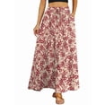 thumbnail image 3 of Women'S Flowy Maxi Skirt Summer Pleated High Waisted Casual Long Skirts with Pockets Safflower XXL, 3 of 8
