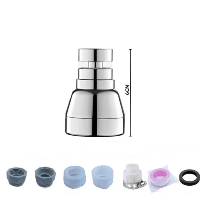 Cabezal de grifo de cocina giratorio de 360° de latón macizo para caño de repuesto 3 modos antisalpicaduras y ahorro de agua caño de grifo de cocina y baño (latón macizo) JAMW Sencillez