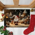 thumbnail image 5 of Christmas Welcome Mat Polyester, Non-Slip Floor Rug for Entryway Bathroom Kitchen, Holiday Themed Doormat with Santa and Tree Design(B), 5 of 6