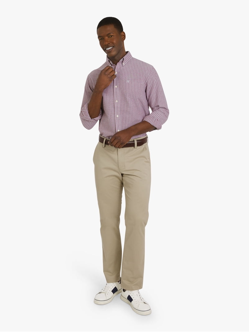 Chaps Men's and Big Men's Seacoast Wash Long Sleeve Oxford Woven