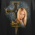 thumbnail image 2 of Buffy The Vampire Slayer Cross Art With Buffy Crew Neck Short Sleeve Women's Black Crop Top-XL, 2 of 3