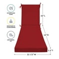 thumbnail image 4 of Textured Solid Scarlet Red Chaise Lounge Cushion, 4 of 6