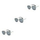 thumbnail image 3 of Gafas de Sol Minnieouse Hexagonales de Moda Montura Ligera Lentes Polarizadas Unisex Plateado Blanco Type1 NO1, 3 of 6