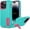 Mint, variant on For iPhone 14 Pro Max Case[3 in 1 Extreme Protective] Heavy Duty Shockproof Anti-dust Port Cover Non-Slip Multi Layers Bumper Dropproof Kickstand Phone Case for iPhone 14 Pro Max(Blue)
