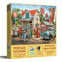 SUNSOUT INC - Vintage Station - 1000 pc Jigsaw Puzzle by Artist: Rafael Trujillo - Finished Size 20" x 27" - MPN# 42246