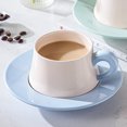 thumbnail image 3 of Taza de café de cerámica de 280 ml con platillo, juego de tazas de café y té de la tarde de estilo simple., 3 of 5