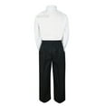 thumbnail image 3 of 2pc Set Baby Boy Toddler Kid Teen Wedding White Black Pants Formal Suit sz S-20, 3 of 5