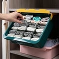 thumbnail image 4 of Drawer Type Underwear Storage Box Creative Household Divided Clothing Socks Storage Bin Wardrobe Organizer Box(Pink), 4 of 5