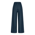 thumbnail image 7 of YOIAVAIOY Business Solid Pants for Men Lightweight Button Casual Pants Trendy Outdoor Office Sweatpants Navy XXXL, 7 of 7