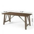 thumbnail image 3 of GDF Studio Grover Farmhouse Wood Dining Table, Antique Brown, 3 of 8