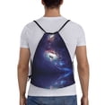 thumbnail image 2 of Drawstring Backpack - Planets Stars And Galaxies Splash Proof Small Drawstring Gym Bag for Women Men, Cinch Sports String Bag Backpack for Travel Swimming Beach, 2 of 8