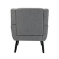 thumbnail image 6 of Glavbiku Modern Soft Armchair Linen Upholstered Accent Chair with Black Leg for Indoor,Gray,Adult, 6 of 10