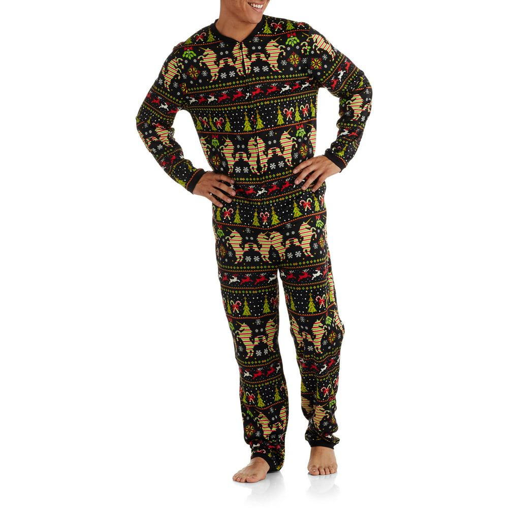 Greensource - Men's Onesie Ugly Sweater Holiday Union Suit - Walmart ...